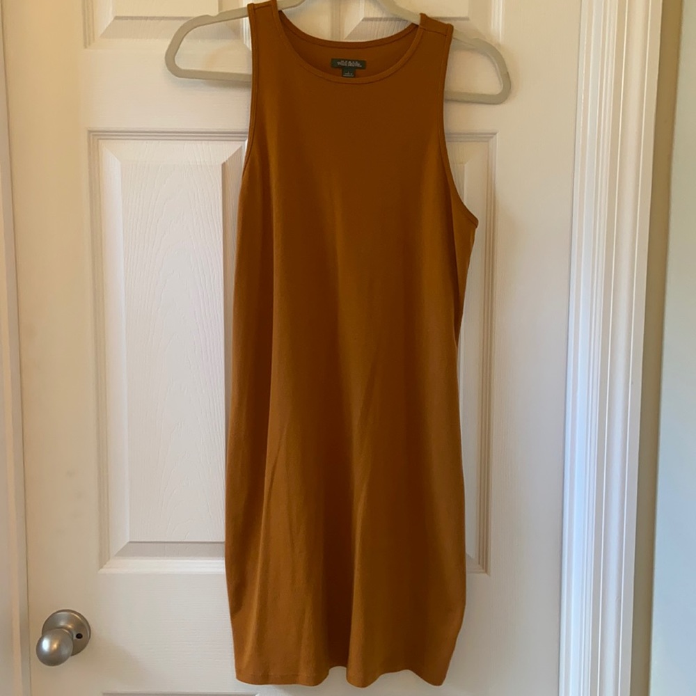 Burnt Orange/brown midi dress